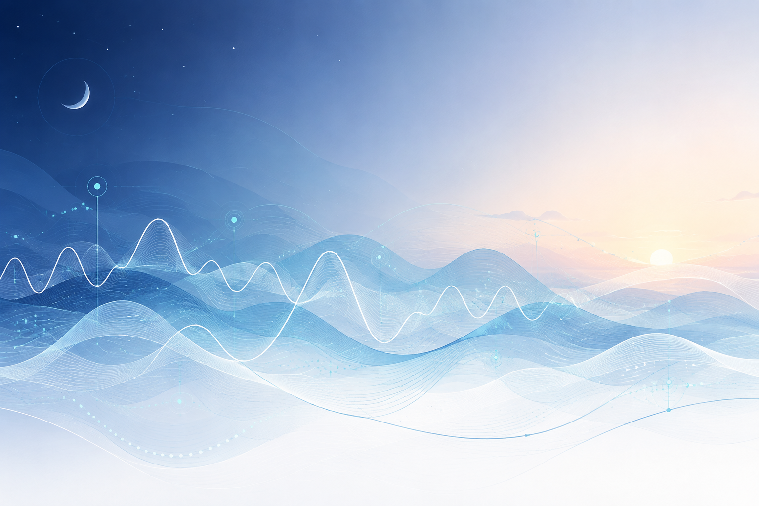 Abstract sleep diagnostic wave visualization
